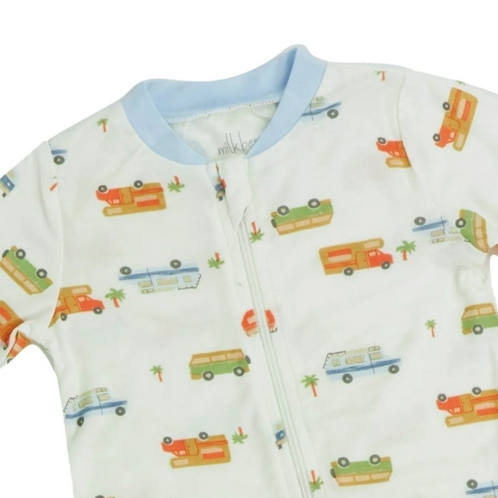 Milkberry | Bamboo‎ Footed Pajamas Coverall Camper Vans